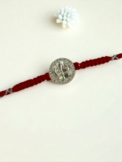 TRISHUL DAMRU TRIPTI PURE SILVER RAKHI