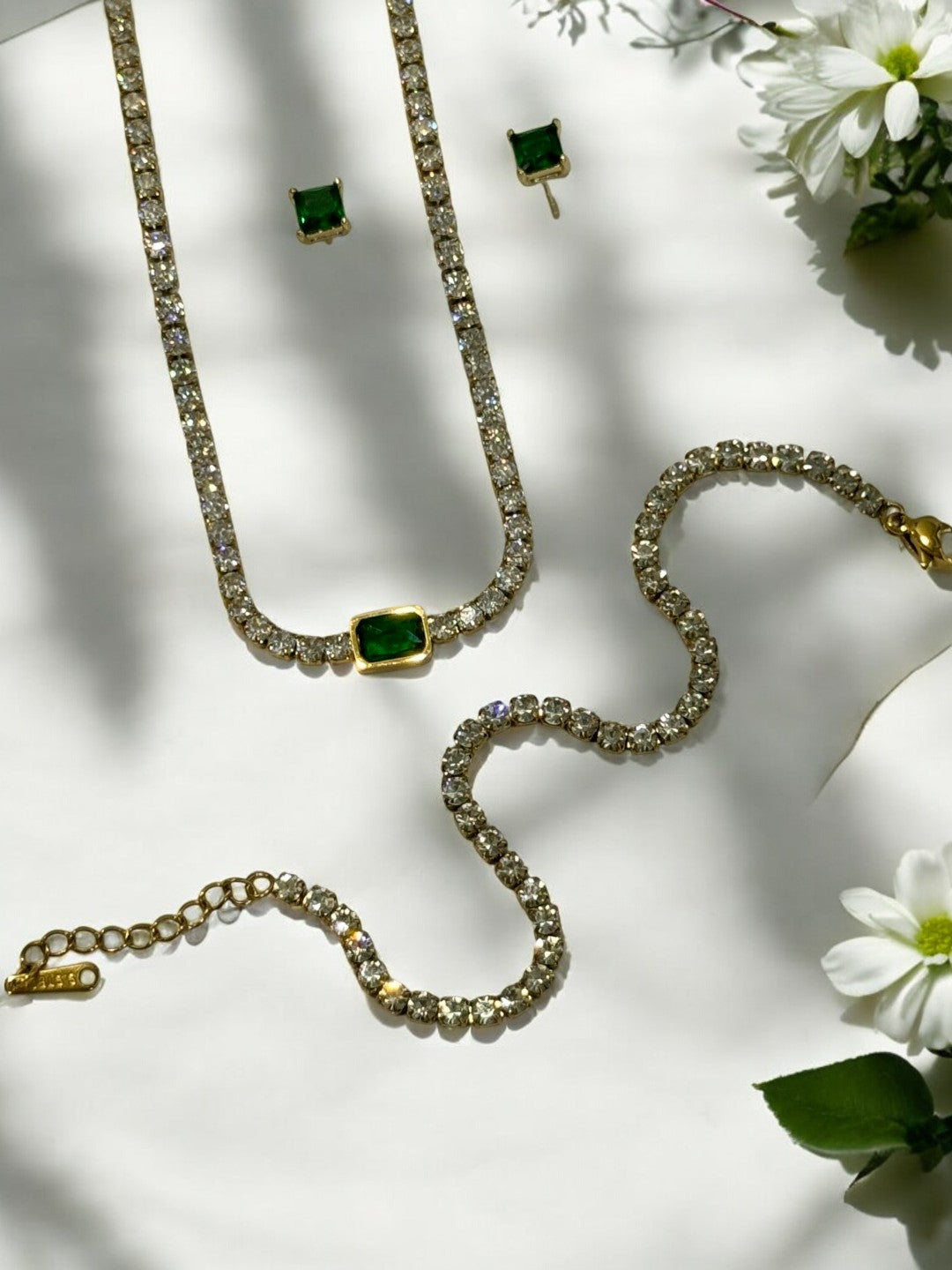 GREEN DIAMOND KADEN NECKLACE SET (COMBO)