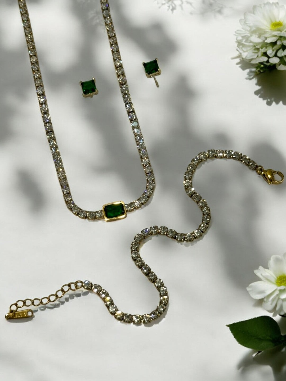 GREEN DIAMOND KADEN NECKLACE SET (COMBO)