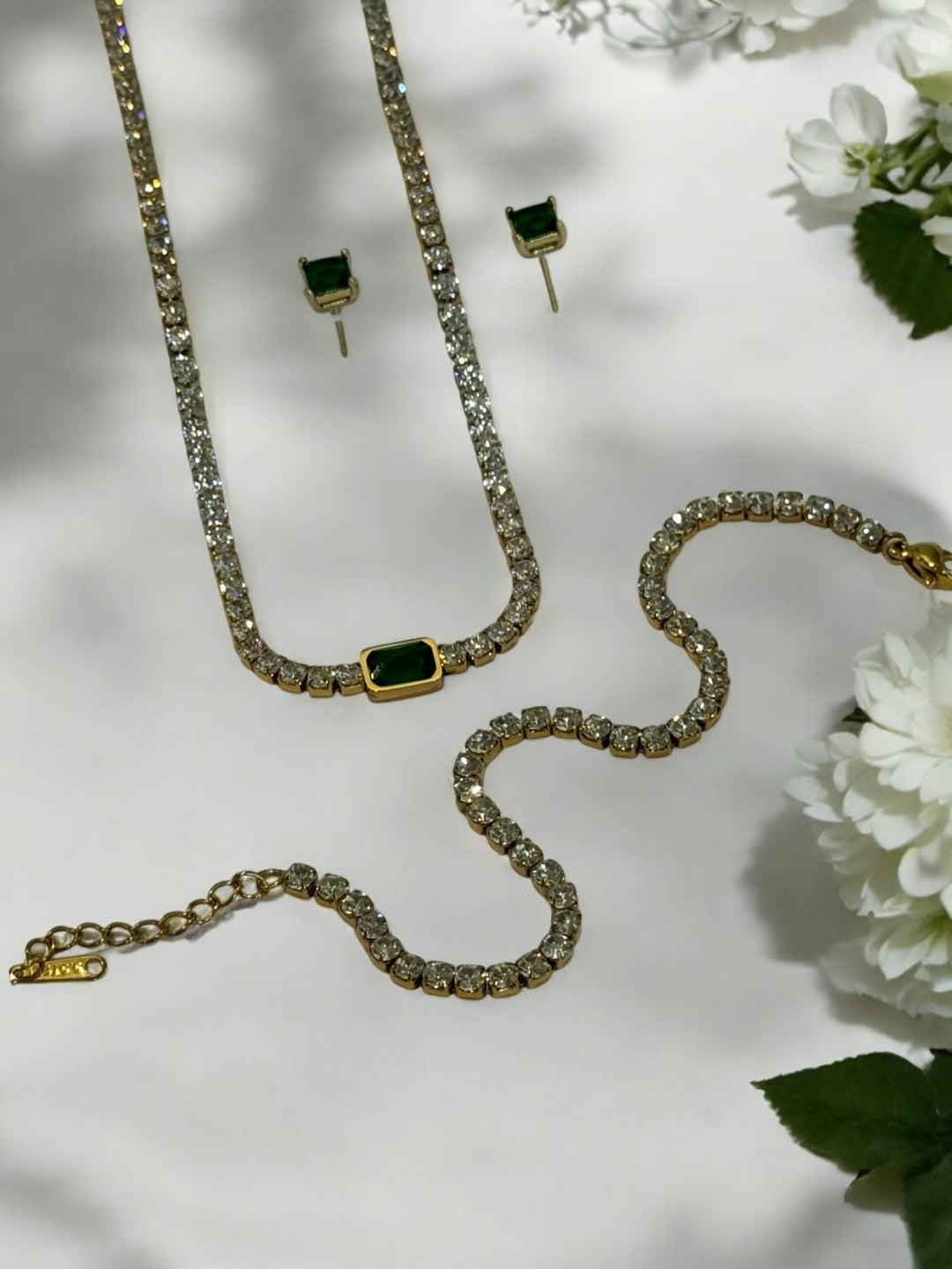 GREEN DIAMOND KADEN NECKLACE SET (COMBO)