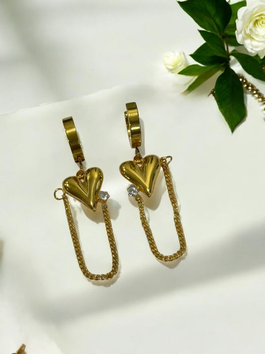 GOLDEN HEART BASTAIN EARRINGS