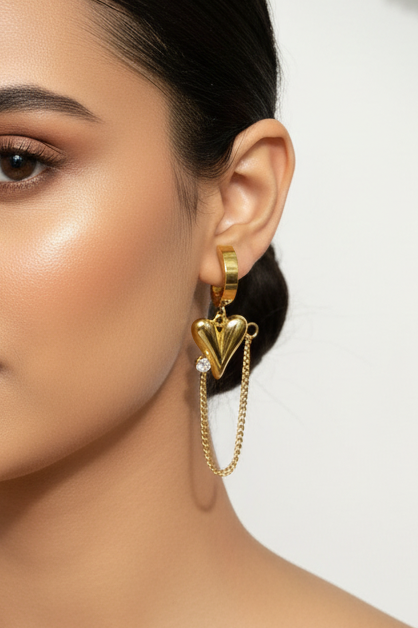 GOLDEN HEART BASTAIN EARRINGS