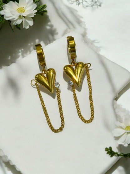GOLDEN HEART BASTAIN EARRINGS