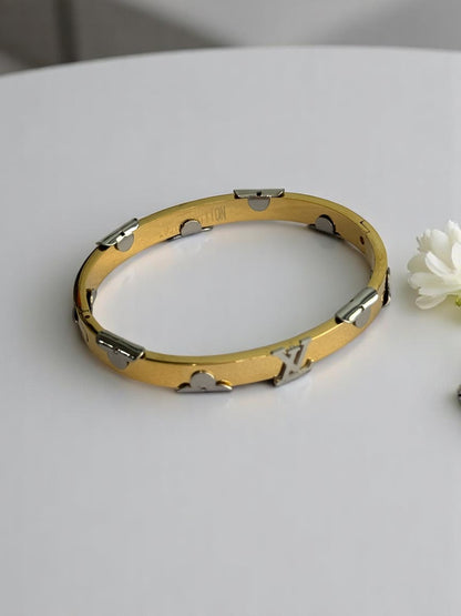 GOLDEN SILVER LV COLTON BRACELET