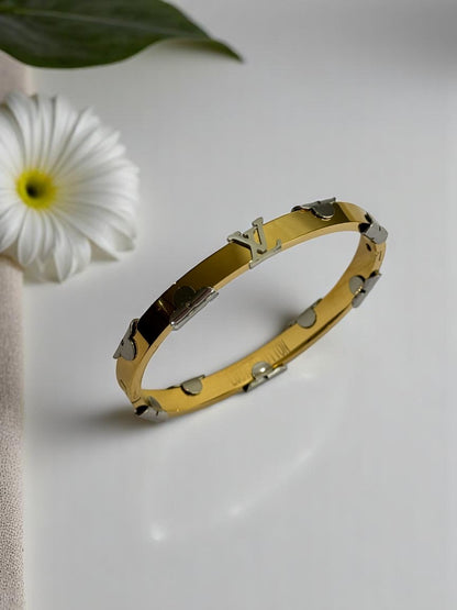 GOLDEN SILVER LV COLTON BRACELET