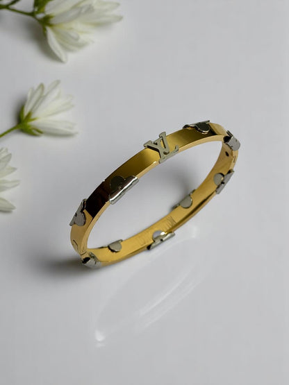 GOLDEN SILVER LV COLTON BRACELET