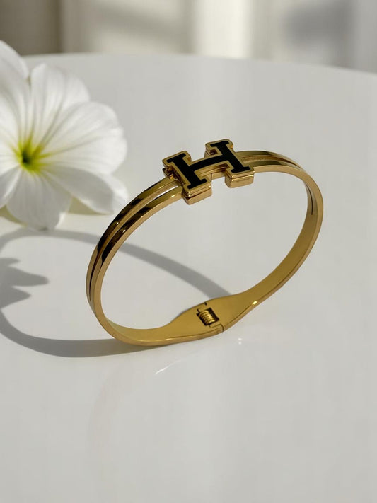 BLACK HERMES MYLES BRACELET