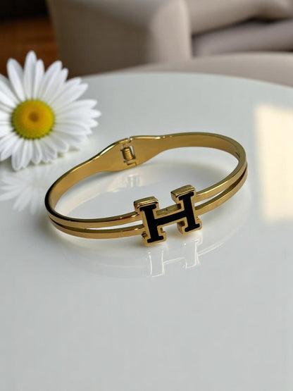 BLACK HERMES MYLES BRACELET