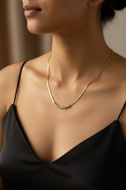 GOLDEN DIAMOND EVAN NECKLACE