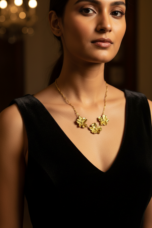 GOLDEN FLOWER ELIE NECKLACE