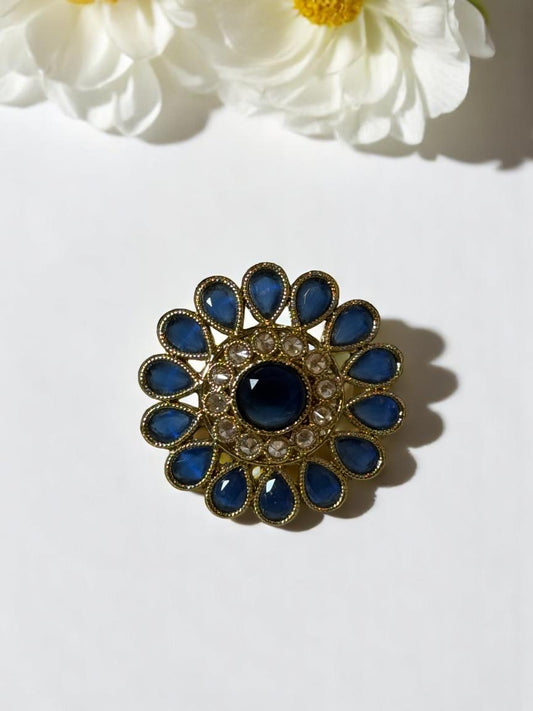 BLUE INAAYA KUNDAN RINGS