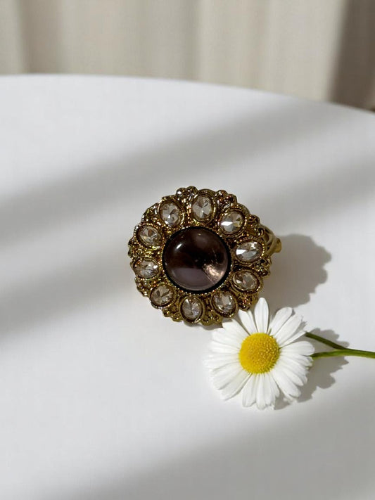 PURPLE ERISHA KUNDAN RINGS