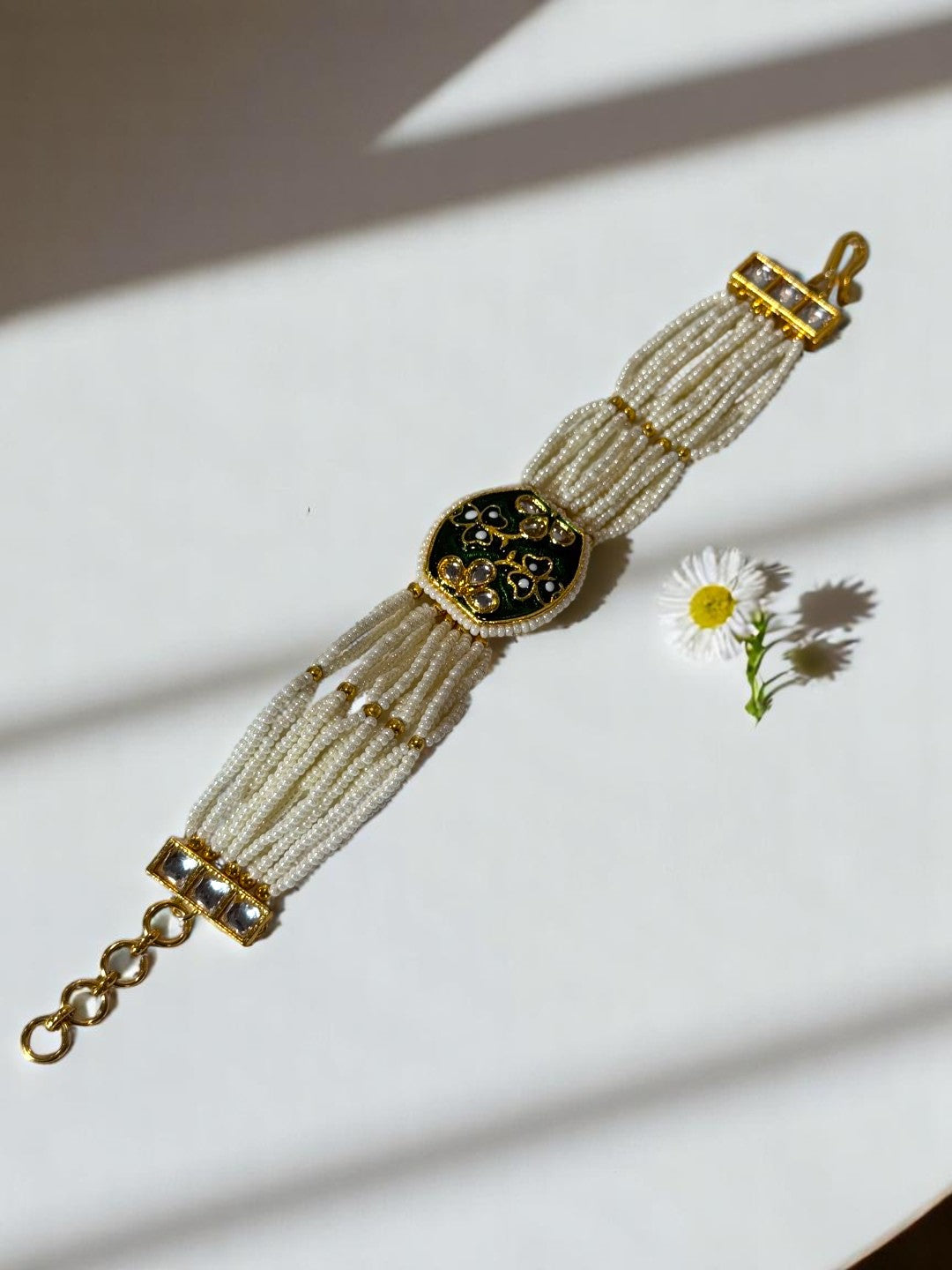 GREEN AMINI KUNDAN BRACELET