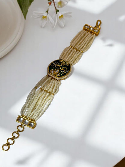 GREEN AMINI KUNDAN BRACELET