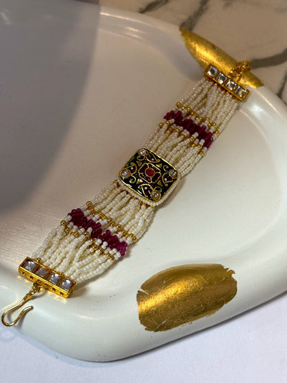 GREEN RISHTI KUNDAN BRACELET