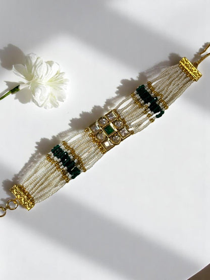 GREEN ELINAA KUNDAN BRACELET