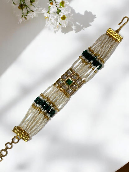 GREEN ELINAA KUNDAN BRACELET