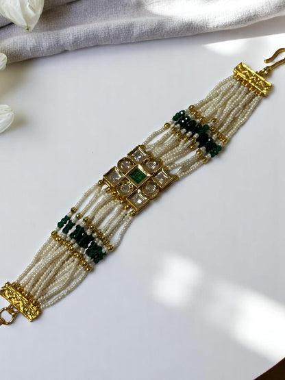 GREEN ELINAA KUNDAN BRACELET