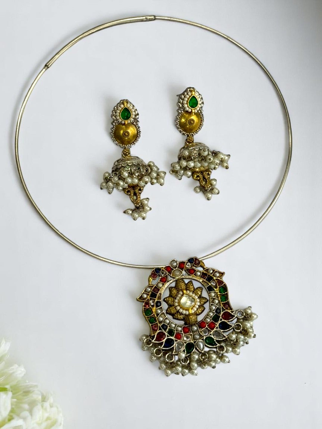 MULTI LILIANA GERMAN SILVER JEWELLERY SET