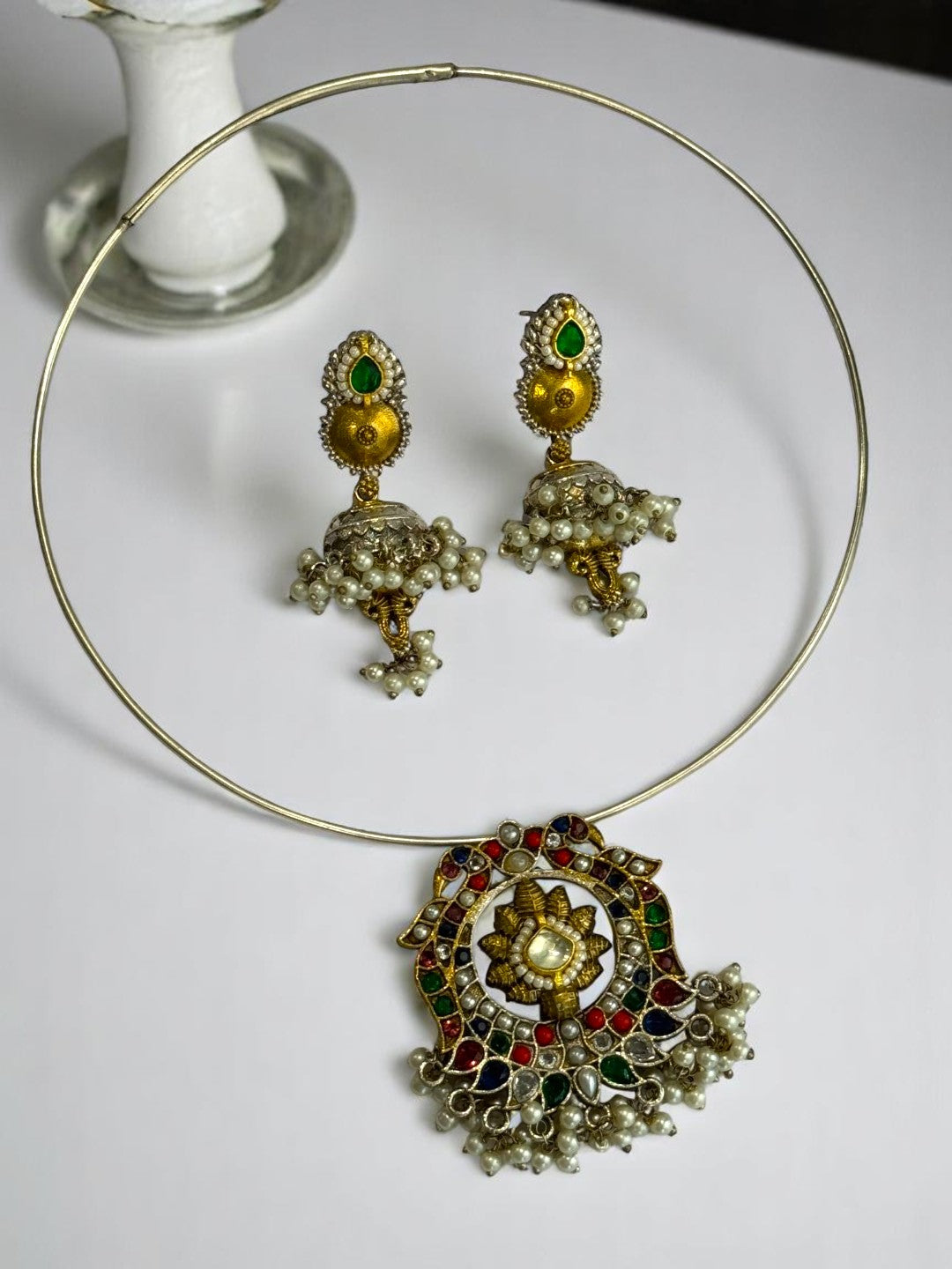 MULTI LILIANA GERMAN SILVER JEWELLERY SET