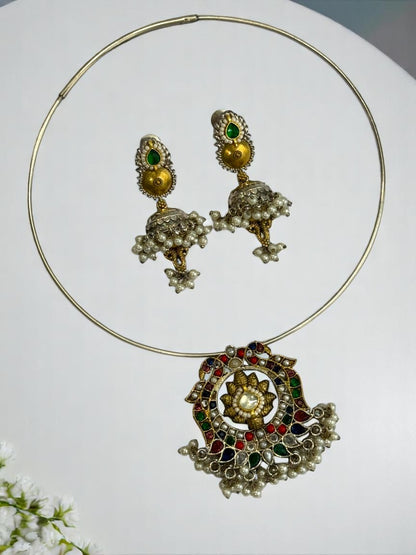 MULTI LILIANA GERMAN SILVER JEWELLERY SET