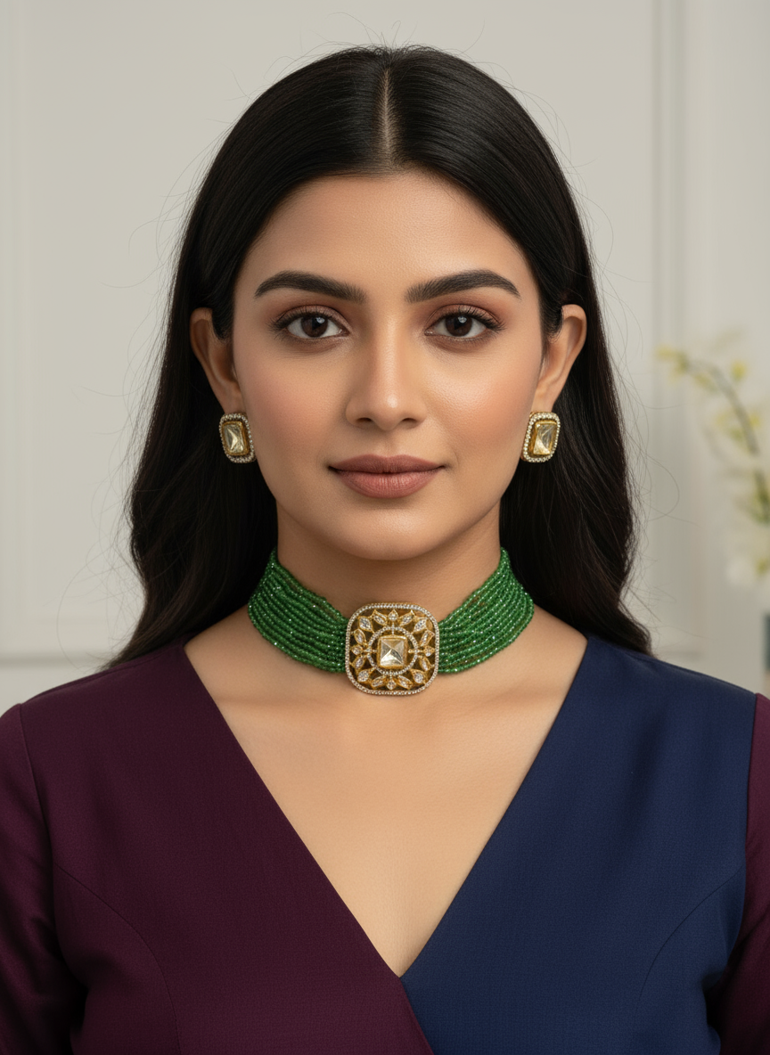 GREEN HINA JEWELLERY SET