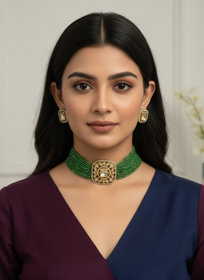 GREEN HINA JEWELLERY SET