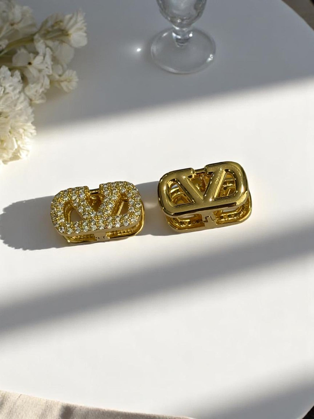 GOLDEN DIAMOND VALENTINO CAMDEN EARRINGS