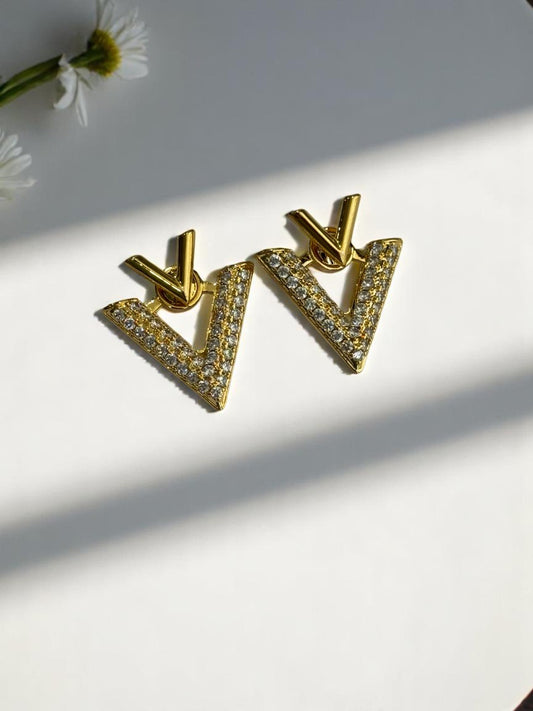 GOLDEN DIAMOND VALENTINO PETER EARRINGS