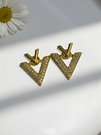 GOLDEN DIAMOND VALENTINO PETER EARRINGS