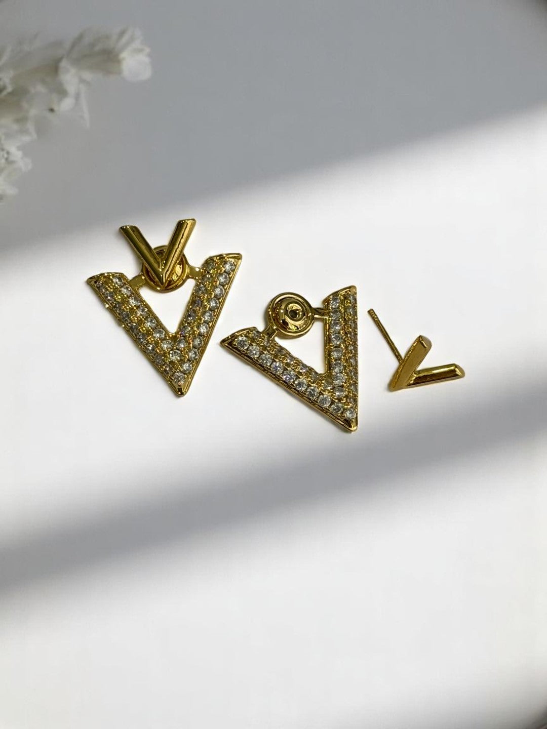 GOLDEN DIAMOND VALENTINO PETER EARRINGS