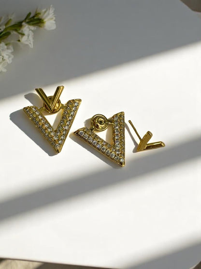 GOLDEN DIAMOND VALENTINO PETER EARRINGS