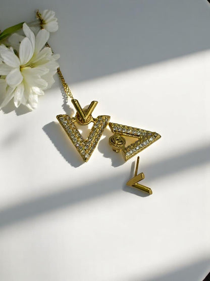 GOLDEN DIAMOND VALENTINO PETER EARRINGS