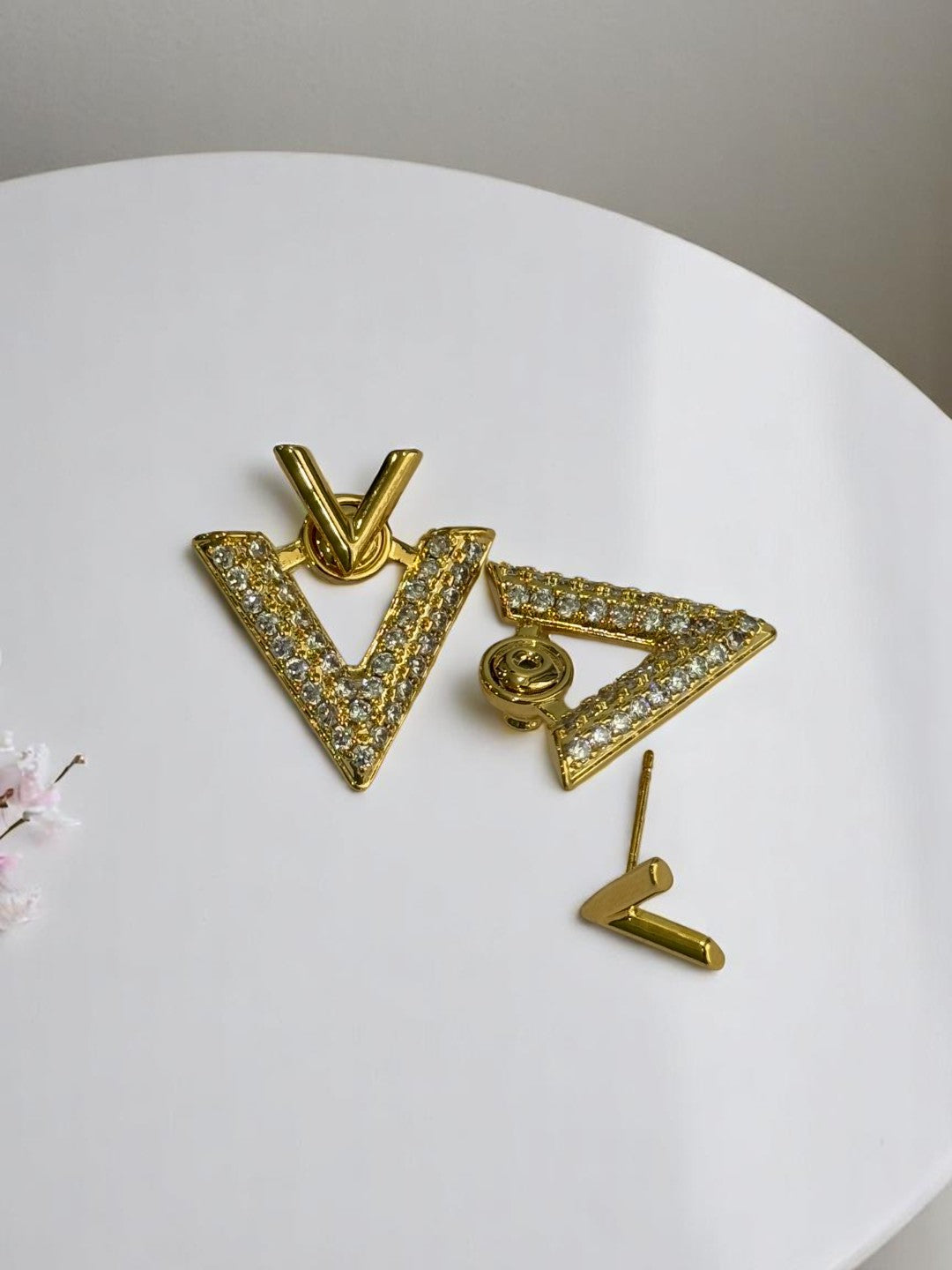 GOLDEN DIAMOND VALENTINO PETER EARRINGS