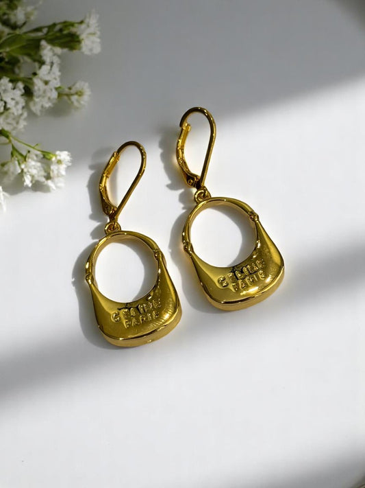 GOLDEN CELINE PARIS ZACHARY EARRINGS