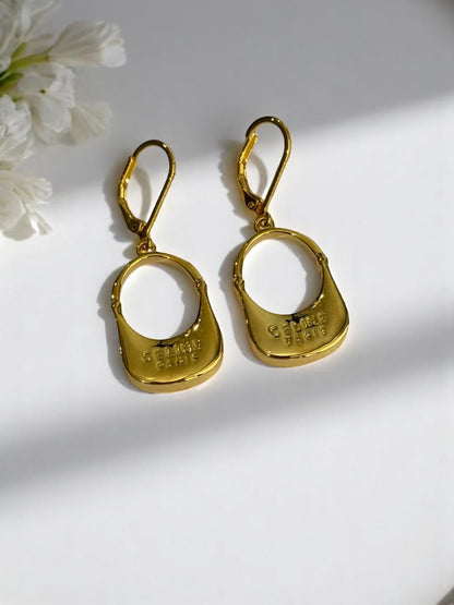 GOLDEN CELINE PARIS ZACHARY EARRINGS