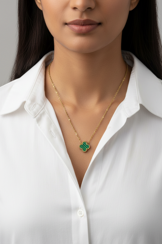 GREEN CLOVER JACK ONLY NECKLACE