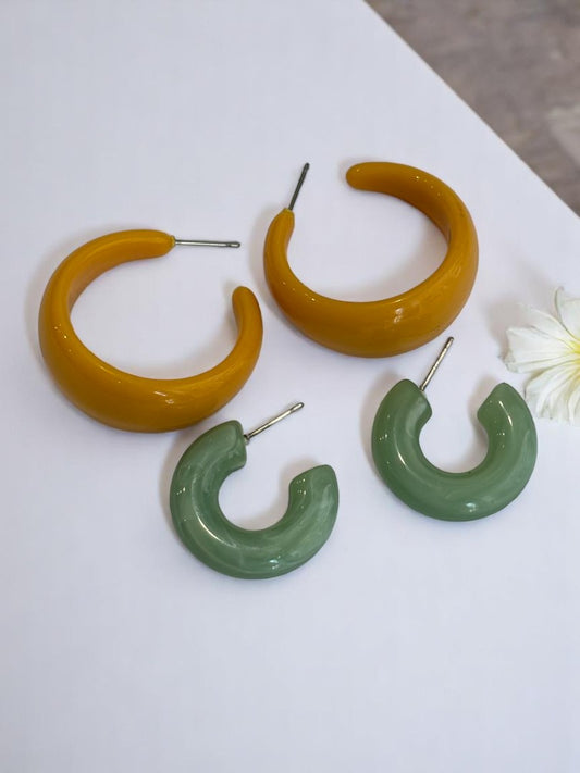 YELLOW SEA GREEN AMY EARRINGS