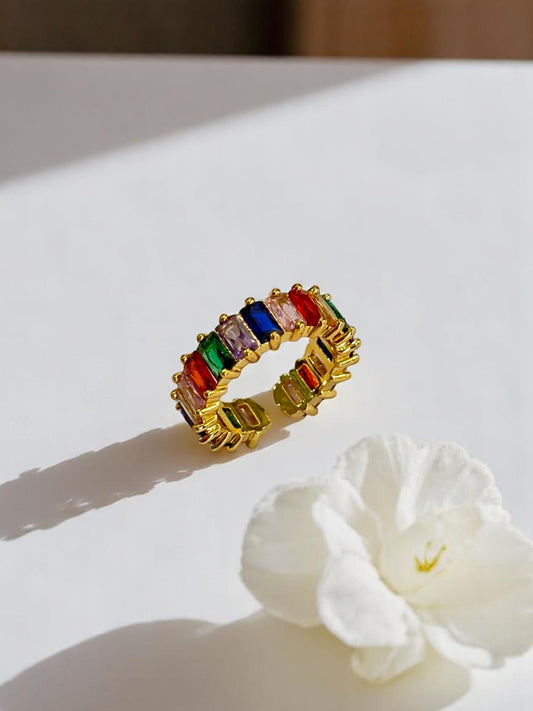MULTI RECTANGULAR DIAMOND AASHVI RING