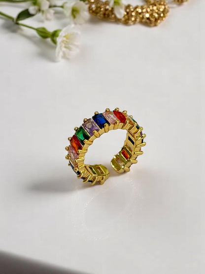 MULTI RECTANGULAR DIAMOND AASHVI RING