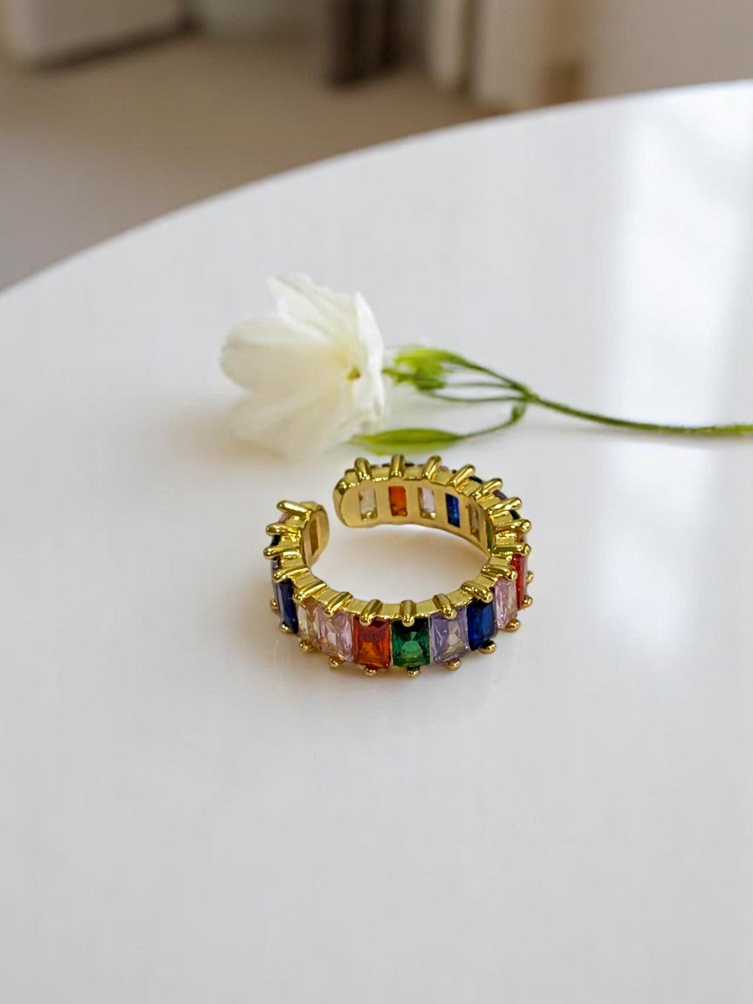 MULTI RECTANGULAR DIAMOND AASHVI RING