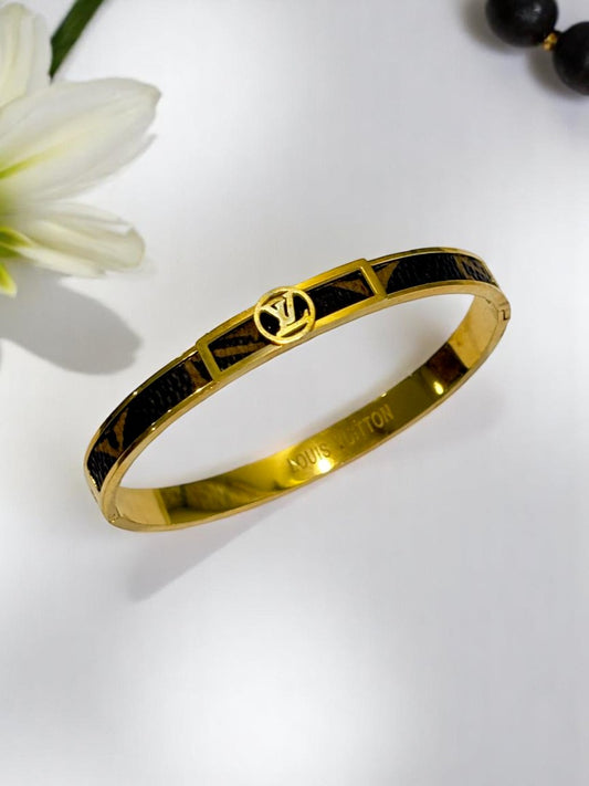 GOLDEN BROWN ROUND LV AXWELL BRACELET