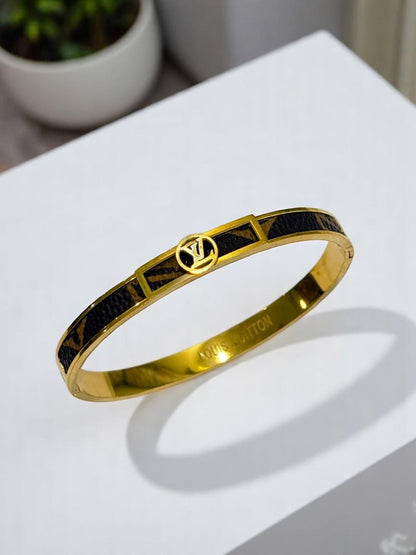 GOLDEN BROWN ROUND LV AXWELL BRACELET