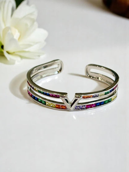 MULTI DIAMOND VALENTINO DOMINIC BRACELET (CUFF)