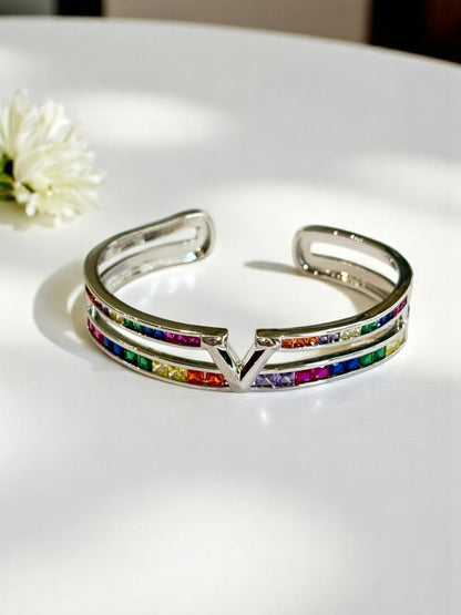 MULTI DIAMOND VALENTINO DOMINIC BRACELET (CUFF)