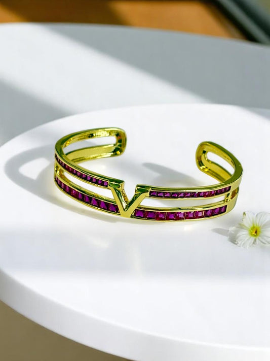 PINK DIAMOND VALENTINO DOMINIC BRACELET (CUFF)