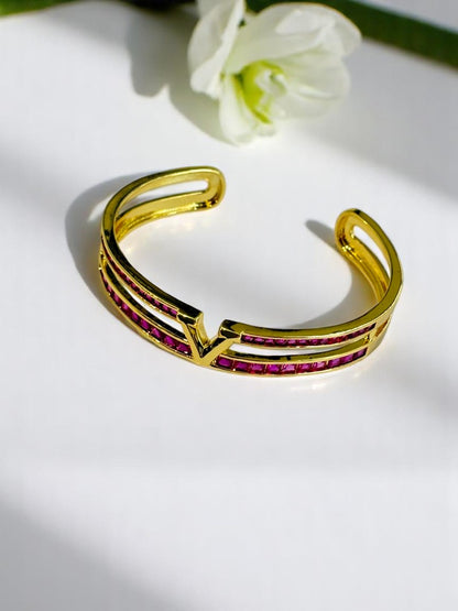 PINK DIAMOND VALENTINO DOMINIC BRACELET (CUFF)