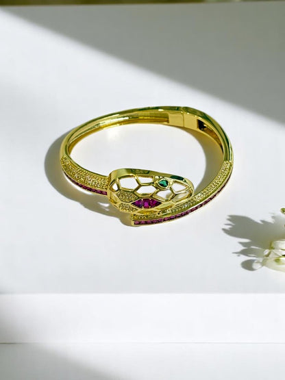 GOLDEN DIAMOND PYTHON AYDEN BRACELET (CUFF)