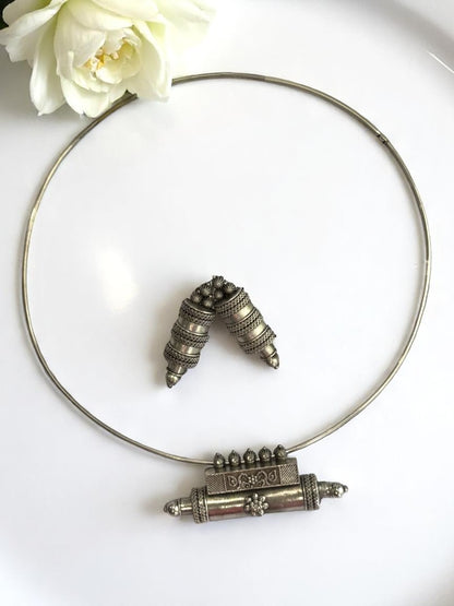 SILVER HASLI JIGYA GERMAN SILVER JEWELLERY SET