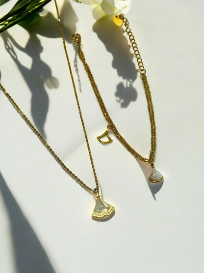 GOLDEN DIAMOND RESIN BEAU NECKLACE AND BRACELET (COMBO)